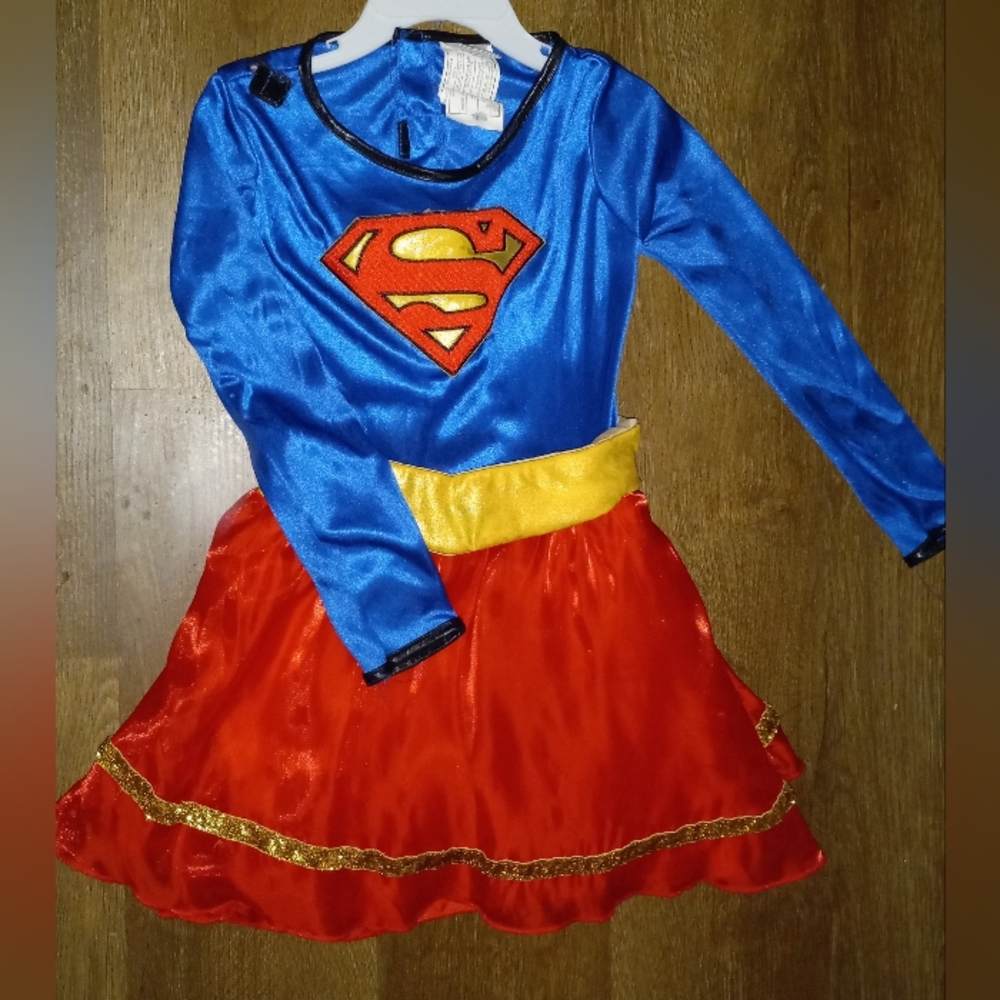 DC Comics Superman/Superwoman Girls Costume Dress Size Small 4-6